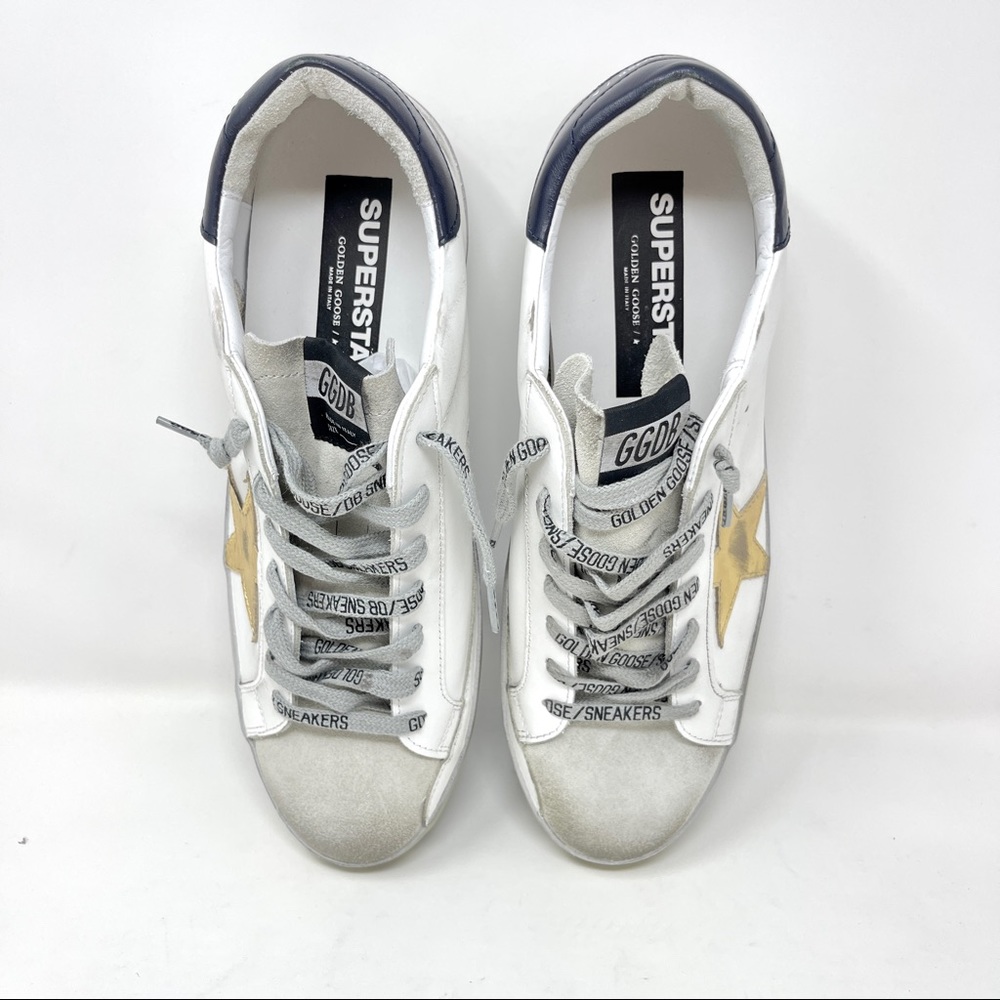 Golden Goose White Gold Star Low-Top Sneakers Size 44 - Picture 7 of 16
